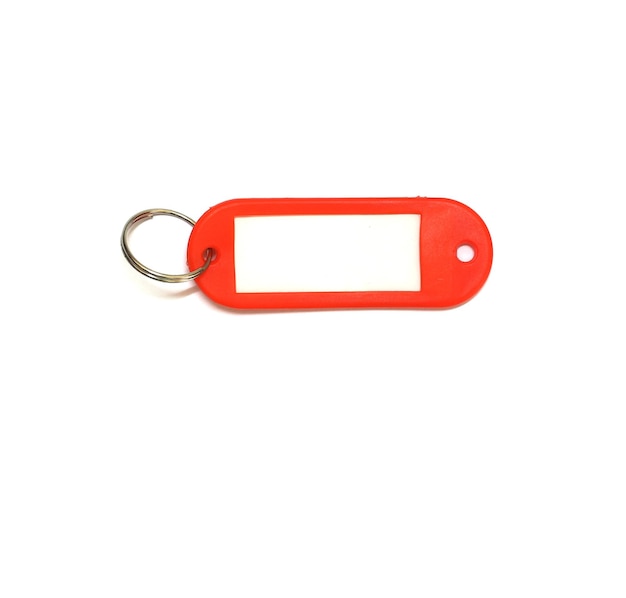 Photo keychain on white