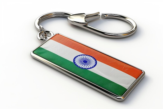 Photo keychain with india flag no background png image