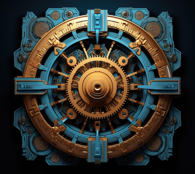 Keyhole with gears and gears inside