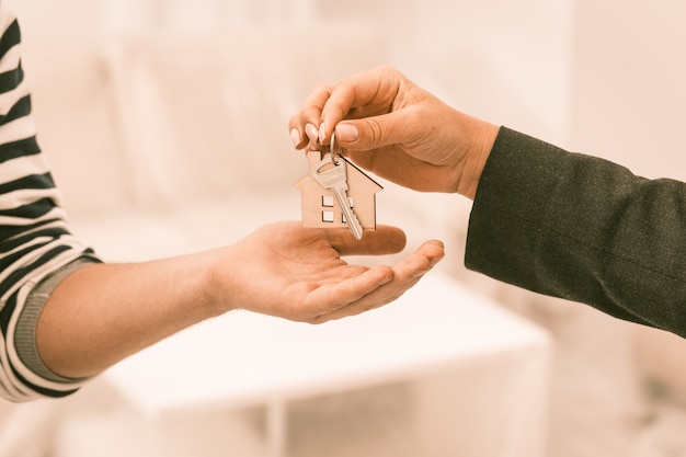 Keys from a new house given to owner