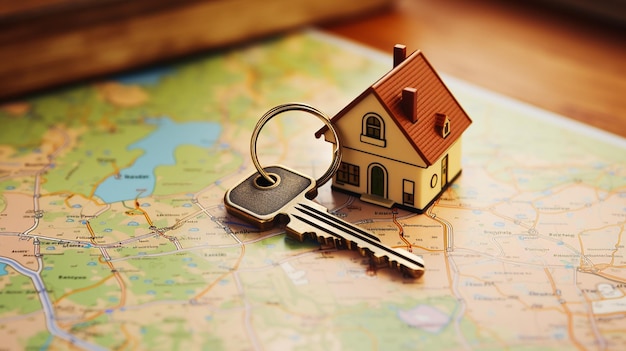 Ключи и дом на столе ключ от дома на фоне дома
