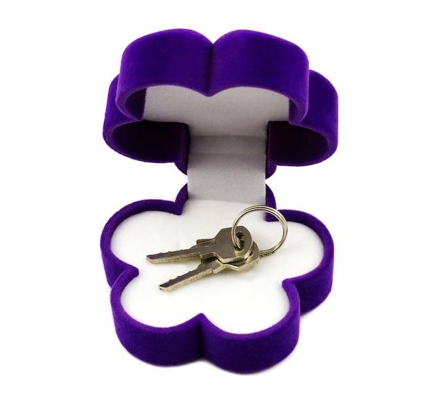 Keys in a jewelry gift box