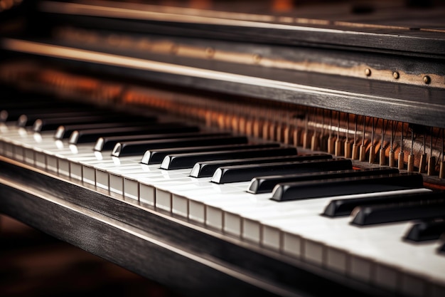 Keys on a piano