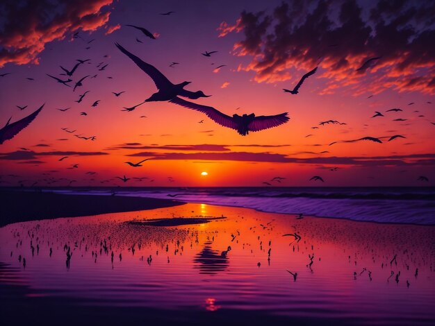 Keys Sunset Birds