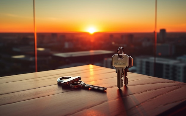 Keys on the table in a new apartment again Generative Ai