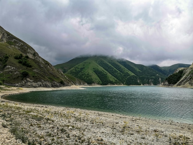 Kezenoyam Lake in the Caucasus Mountains in Chechnya Russia June 2021