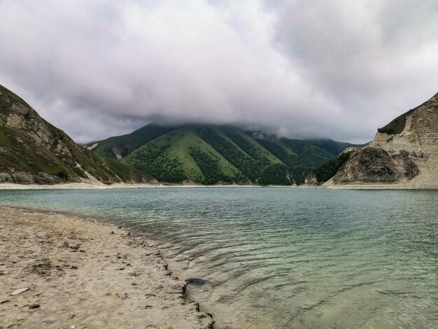 Kezenoyam Lake in the Caucasus Mountains in Chechnya Russia June 2021