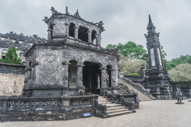 Khai dinh tomb keizer in hue, vietnam. een unesco-werelderfgoed.