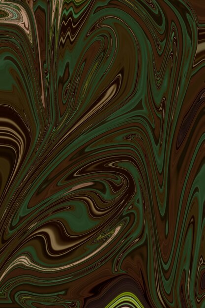 Khaki fluid art marbling paint textured background