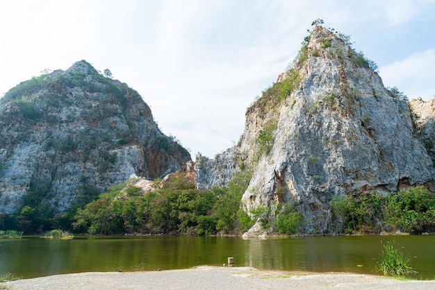 Khao Gnu Stone Park in Ratchaburi in Thailand