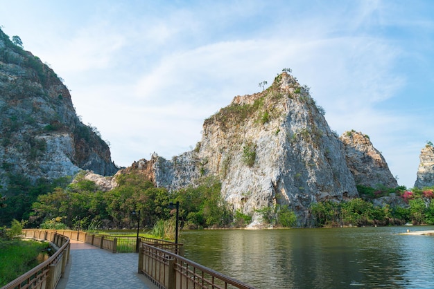 Photo khao gnu stone park at ratchaburi in thailand