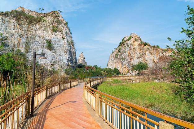Photo khao gnu stone park in thailand