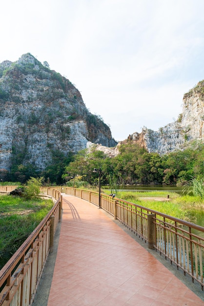 Photo khao gnu stone park in thailand