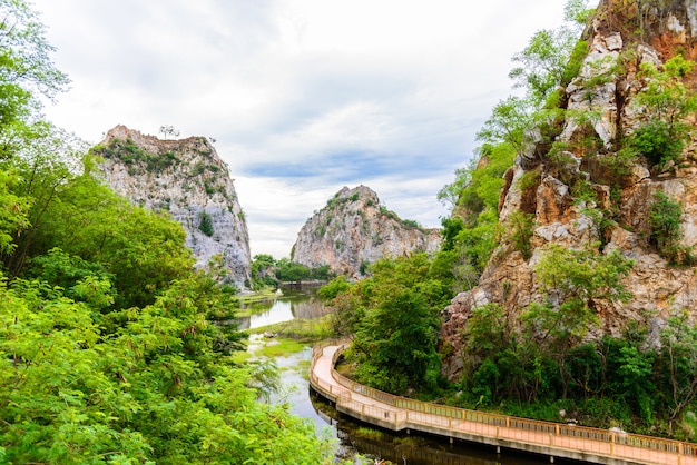 Khao Ngu Stone Park at Ratchabri, Thailand