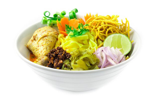 Khao Soi Kai Curry Noodles Soup with Chicken