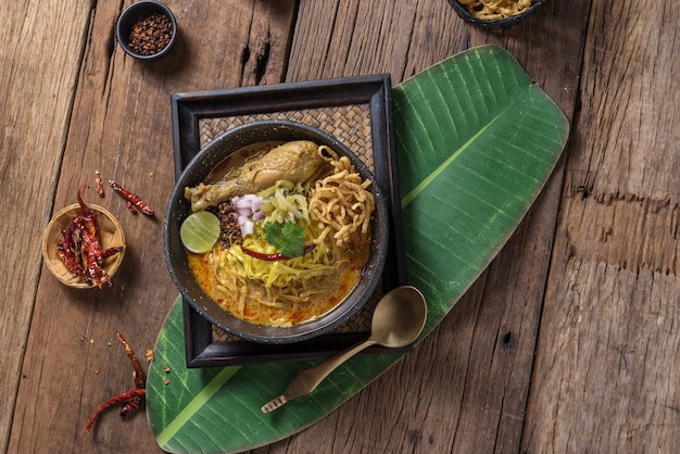 Khao Soi Recipe, Curried Noodle Soup with Chicken is one of the traditional food of northern Thailand.