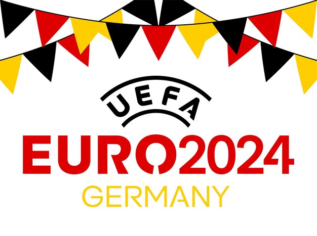 사진 카르키프 우크라이나 2023년 8월 5일 uefa 유로 2024 터 로고