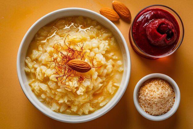 Photo kheer with a side of rosehip puree jpeg