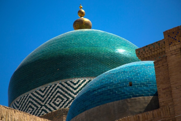 Khiva's blue and green domes