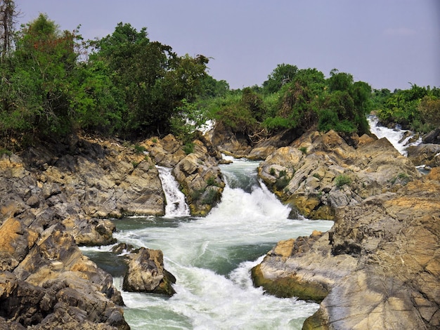 Khone Phapheng-watervallen in het zuiden van Laos