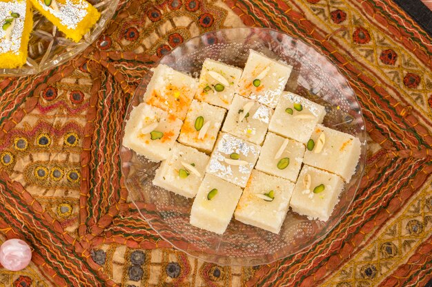 Khopara pak or coconut burfi