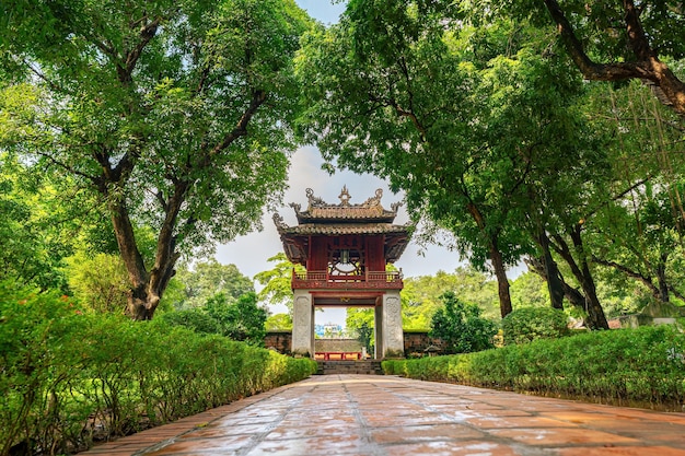 Khue van cac stelae of doctors in temple of literature van mieu the temple hosts the imperial academy vietnam's first national university was built in 1070