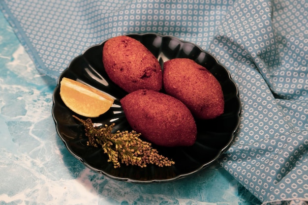 Kibbeh is a popular dish in Middle Eastern cuisine (Turkish name icli kofte)