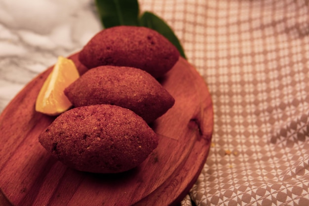 Kibbeh is a popular dish in Middle Eastern cuisine (Turkish name icli kofte)