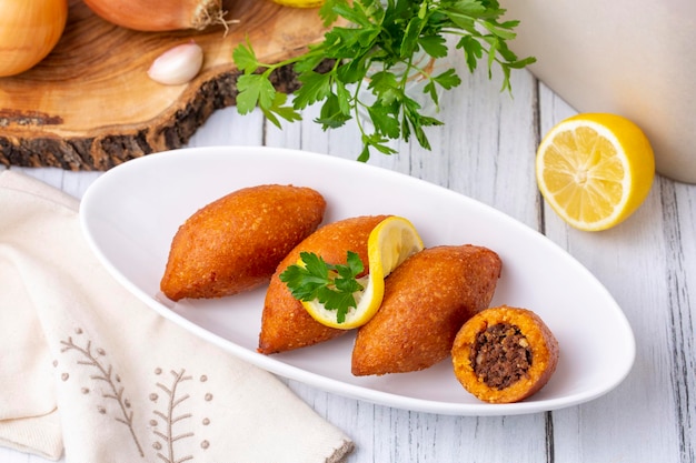 Kibbeh is a popular dish in Middle Eastern cuisine Turkish name icli kofte