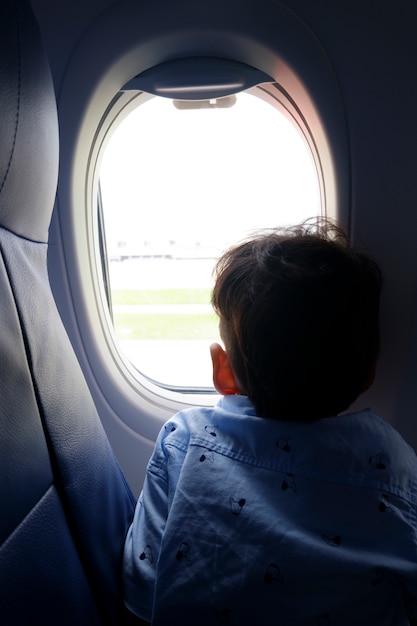 kid on the airplane