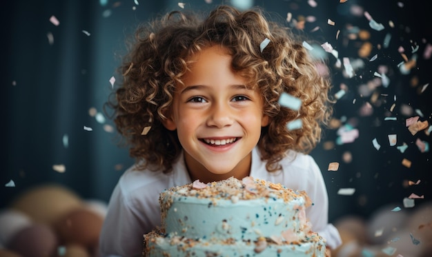 Photo kid celebrate birthday