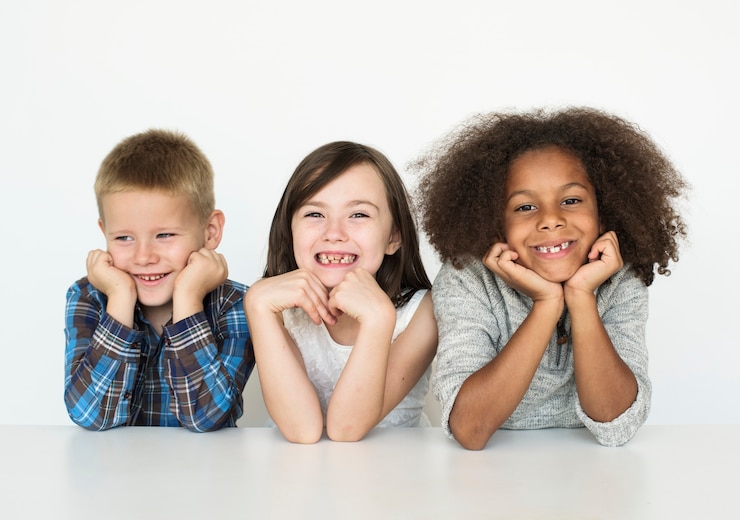 Photo kid childhood people race emotional studio shoot