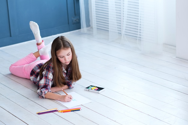 Kid drawing hobby