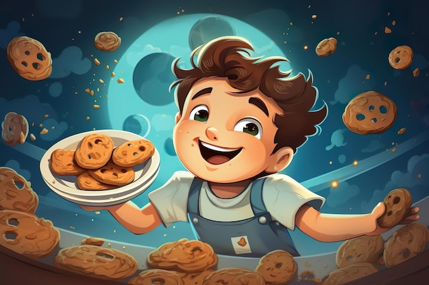 Kid enjoying cookies