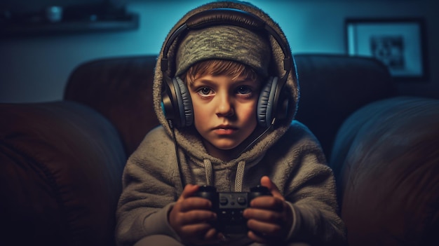 Photo kid gamer