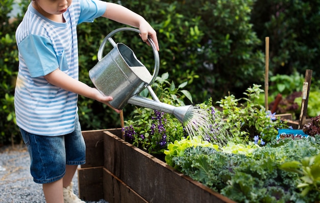 Kid in a garden experience and idea