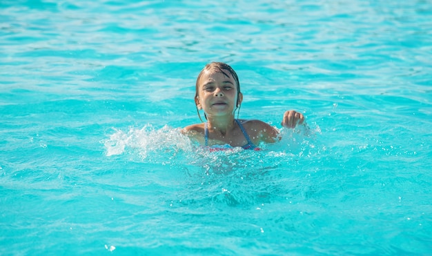 Kid is drowning in the sea. Selective focus. nature.