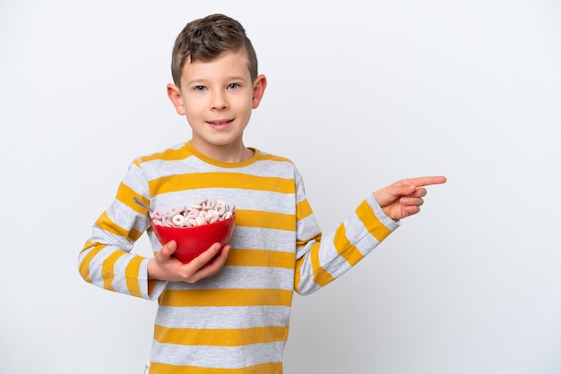 Kid over isolated background