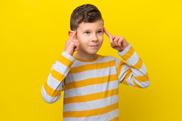 Kid over isolated background