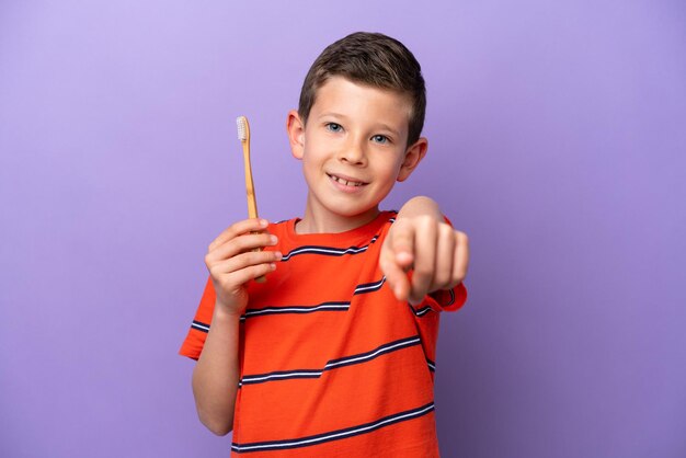 Kid over isolated background