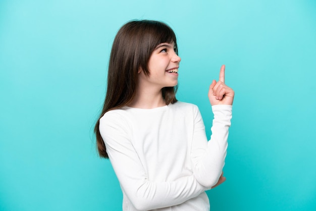 Kid over  isolated background