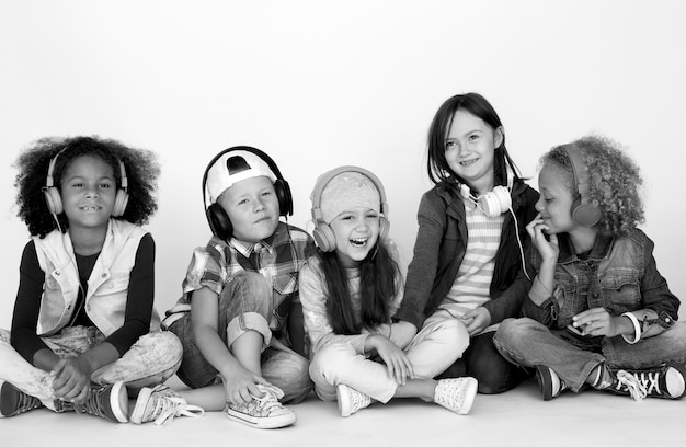 Kid Kindertijd Mensen Race Emotionele Studio Shoot