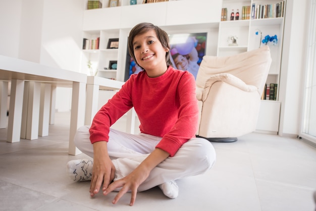 Kid in living room