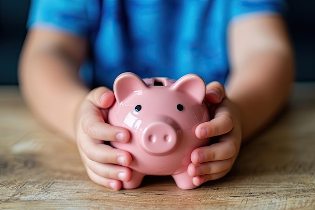 Kid with Piggy Bank