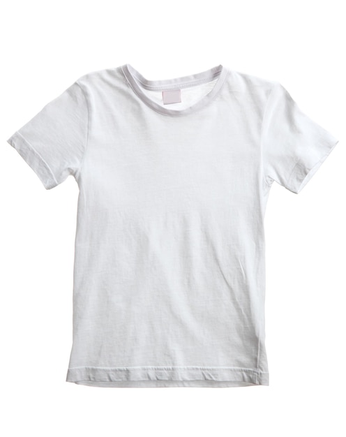 Kid witte t-shirt geïsoleerd op wit