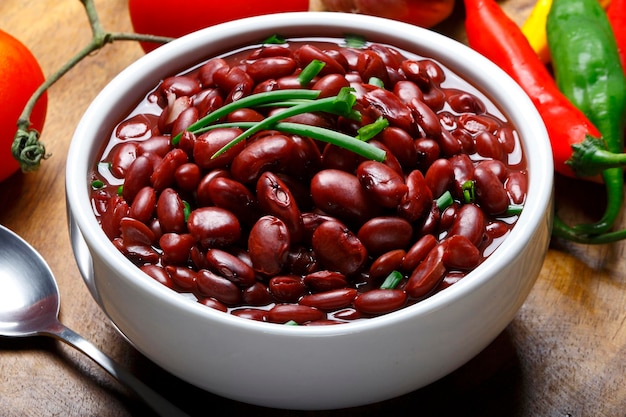 Kidney bean cooked food fresh