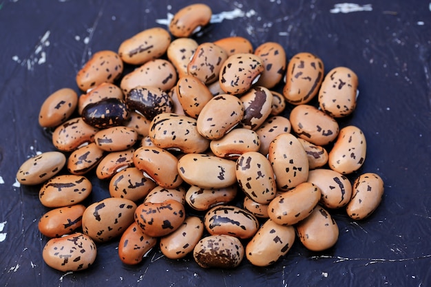 Kidney beans on the old wooden background rustic style