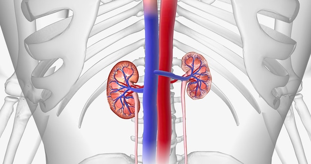 The kidneys filter waste out of the blood for the entire body