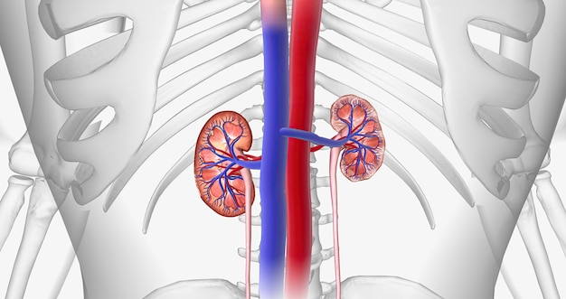 The kidneys filter waste out of the blood for the entire body