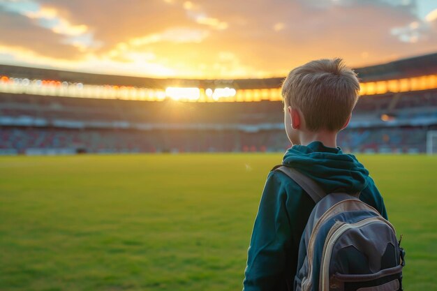 将来のプロサッカー選手を展示する子供たちの野心